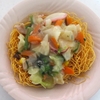 冷凍の長崎風皿うどんを温めて食べました‥