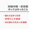 安定期・妊娠中期にやってよかったこと【その２・情報収集編】