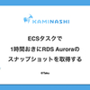 ECSタスクで1時間おきにRDS Auroraのスナップショットを取得する