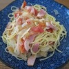 ベーコンとトマトのパスタ