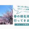 桜と湖と榛名山が合わさった絶景！春の榛名湖に行ってきました