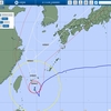 台風11号のコースは東シナ海の中央に絞られてきたかな