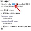 ★ "USAGE "?  ウィズダム英和・和英辞典 