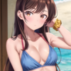 【Stable Diffusion】AnyLoraCleanLinearMix_ClearVAE and LoRA generated a swimsuit image of Chizuru Mizuhara from Rent-A-Girlfriend