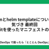 helmとhelm templateについての気づき 最終回 csplitを使ったマニフェストの分割