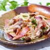 ベーコンときのこのパスタ＆塩昆布とじゃがいものチーズガレット