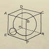 立方体に内接する大小の球（2020豊島岡女子）