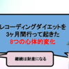 レコーディングダイエットを3ヶ月間行ってきた結果、起きた8つの心体的変化