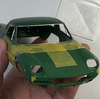 （9）「1/24 マツダ コスモ スポーツ L10B」を作ります。。組み立てながら塗装をしています。