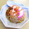 菜来軒＠船橋競馬場駅　五目炒飯、餃子（5コ）