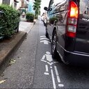 青い自転車