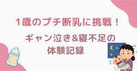 1歳のプチ断乳に挑戦！ギャン泣き&寝不足の体験記録。