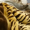 トラ柄毛布と娘。