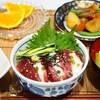 ☆マグロとタコのづけ丼＆根菜の煮もの☆