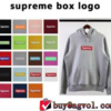 supreme box logo 刺繍パーカー 優しい色合い シュプリーム 2021秋冬 多色選択可