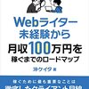 レッドオーシャンを生き抜け「Webライター未経験から月収100万円を稼ぐまでのロードマップ : ー月収100万円のライターを何人も生み出した編プロ代表が語る 「Webライティング」の基本ー」を読みました。