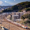 富士山と東急5080系5187F甲種輸送