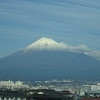 東京に戻る時に久々に富士山を望む