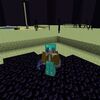 【マイクラ】〔採取〕エンドラ戦場で黒曜石採掘と入口のインフラ整備