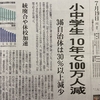 小中学生10年間で100万人減少