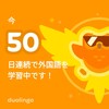 Duolingo何処まで続くか50日