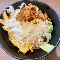 峠そば（茅場町）鯵天ぶっかけそば＋さらし玉ねぎ