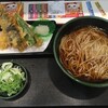 天そば 600円に、クーポン券を使って、海老天を追加する。 (@ ゆで太郎 in 豊島区, 東京都) 