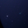 「球状星団M3　と　レナード彗星(C/2021 A1)」の撮影　2021年12月3日(機材：ミニボーグ55FL、スリムフラットナー1.1×DG、E-PL5、ポラリエ)