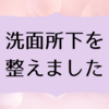 洗面所下をやや整えました。