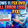 Windows11でFSXのDVDインストール時におこるエラー1305を完全解決する手順