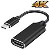 USB Type-C to HDMI 変換ケーブル USB c HDMI 変換 アダプタ 4K高解像 macbook2015/macbook2016/macbook2017/Mac book pro/iPad Pro/IMAC PRO2017/Galaxy S10 S10+ S9 S9+/Huawei/Surface Go/ChromebookなどUSB C デバイスに対応 (ブラック)