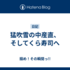 猛吹雪の中産直、そしてくら寿司へ