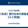 【名将】歴代日本代表監督【ＡＩ評価】