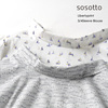 sosotto / ソソット リバティプリント 折り返し衿ブラウス7分袖 [42432971]