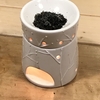 茶香炉を焚いていたら茶葉の上に白い結晶が析出しました