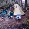 キャンプ　道志の森キャンプ場　冬