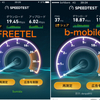 FREETELとb-mobile（開幕SIM）の速度比較