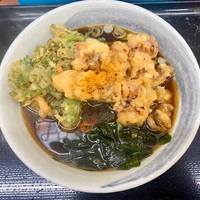 みのがさ神田和泉町店（秋葉原）ゲソ天そば＋春菊天