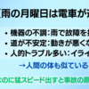 雨の月曜日は電車が遅れる