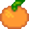 メジロがみかんに