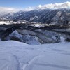 白馬岩岳 2月14日滑走レポート：昨日の強風で飛ばされ、吹き溜まりとアイスバーンの混ざったハードコンデション