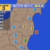 夜だるま地震情報／最大震度3