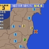 夜だるま地震情報／最大震度3