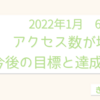 【2022年1月_63PV】アクセス数が増加！今後の目標と達成したこと