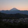 夕暮れの富士山