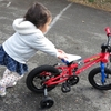 2歳の誕生日プレゼントはヨツバサイクルの自転車　12インチと2歳児の実際その２
