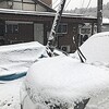 秩父で今年初の雪の朝