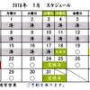 1月第三週～第四週の営業スケジュールです。