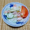 我が家の食卓ものがたり　ハムとカニカマの入ったマカロニサラダの小鉢