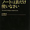 ノートは表だけ使いなさい